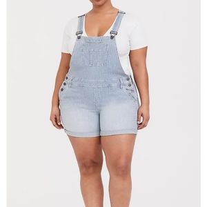 SHORTALL - VINTAGE STRETCH RAILROAD STRIPE TORRID SIZE 22